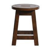 Wooden Top Low Stool in Vintage (2 Pack)
