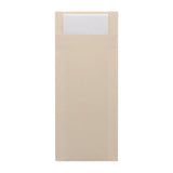 Europochette Classic Size Cream Cutlery Pouch with White 2ply Napkin (500 Pack)