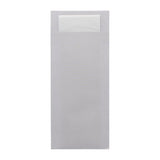 Europochette Classic Size Sea Salt Grey Cutlery Pouch with White 2ply Napkin (500 Pack)