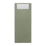 Europochette Classic Size Sage Green Cutlery Pouch with White 2ply Napkin (500 Pack)