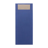Europochette Classic Size Marine Blue Cutlery Pouch with Kraft 2ply Napkin (500 Pack)