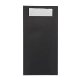 Europochette Royal Size Black Cutlery Pouch with White Soft 2ply Napkin (250 Pack)