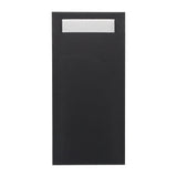 Europochette Extra Size Black Cutlery Pouch with White Airlaid Napkin (200 Pack)