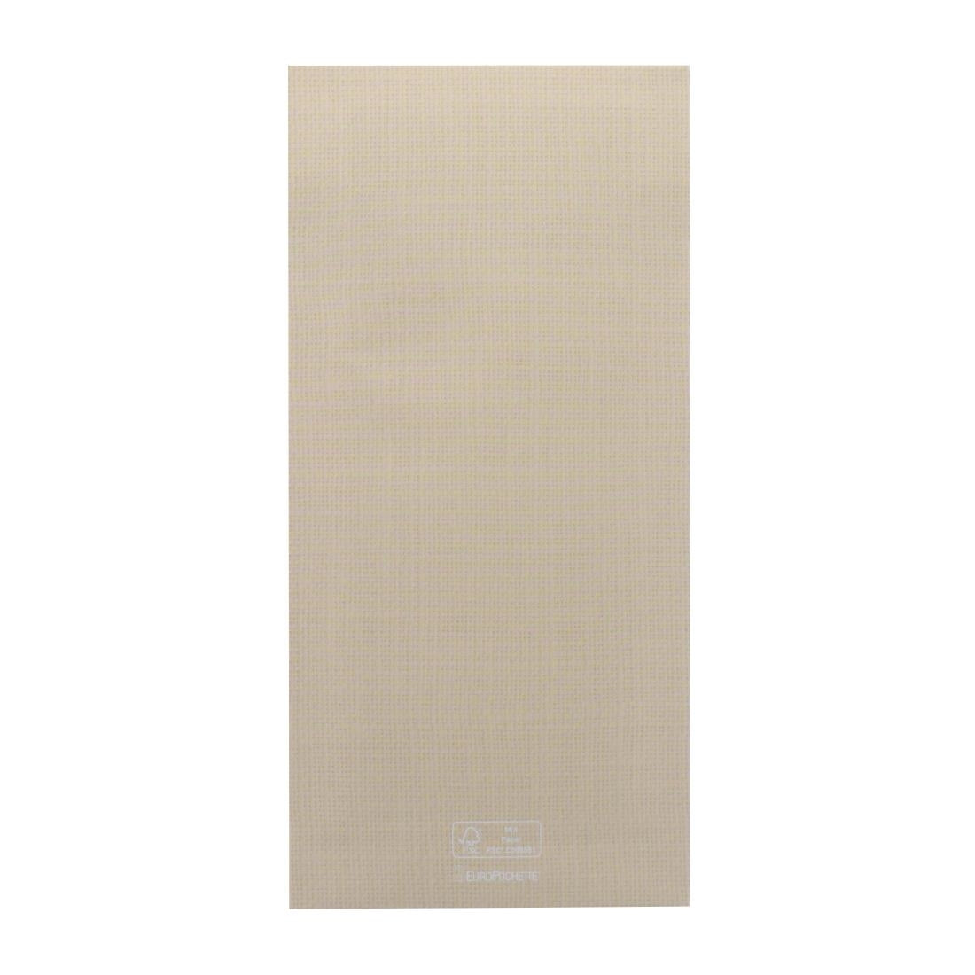 Europochette Extra Size Champagne Cutlery Pouch with White Airlaid Napkin (200 Pack)