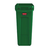 Rubbermaid Slim Jim Bin with Venting Channels Green 60Ltr