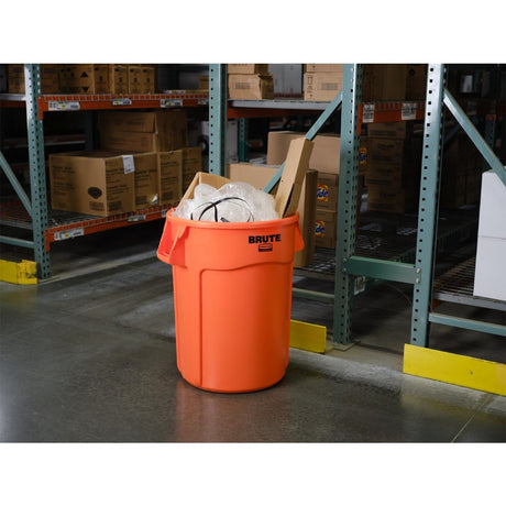 Rubbermaid BRUTE Container Hi-Visibility Orange 167Ltr