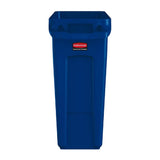 Rubbermaid Slim Jim Bin with Venting Channels Blue 60Ltr