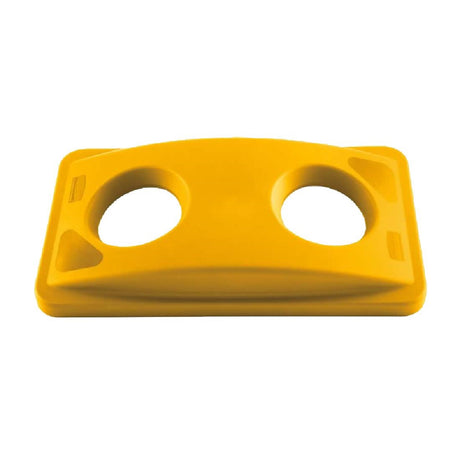 Rubbermaid Slim Jim Cans/Bottles Recycling Yellow Lid