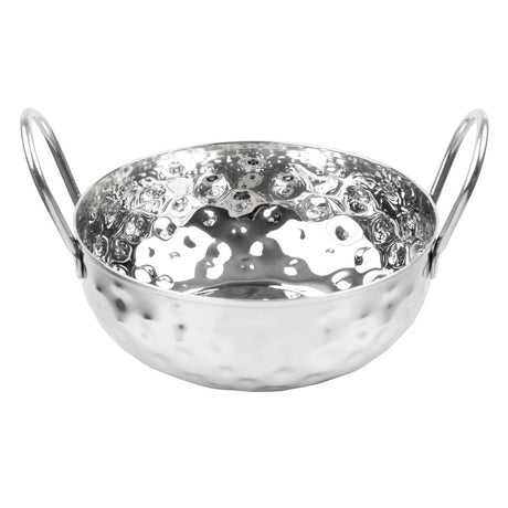 Olympia Table Presentation Hammered Kadai Dish Stainless Steel 150mm