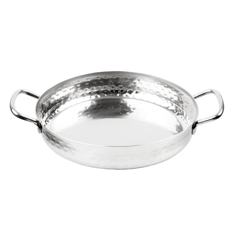 Olympia Table Presentation Handled Dish Stainless Steel Hammered 180mm