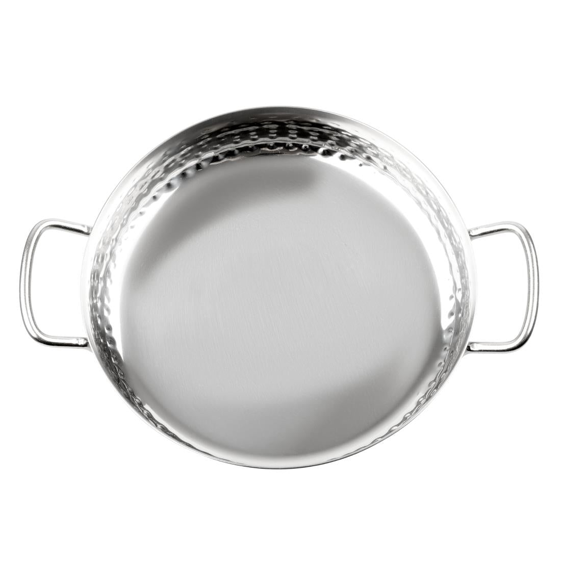 Olympia Table Presentation Handled Dish Stainless Steel Hammered 180mm