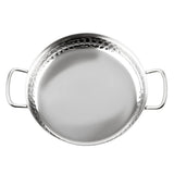 Olympia Table Presentation Handled Dish Stainless Steel Hammered 180mm