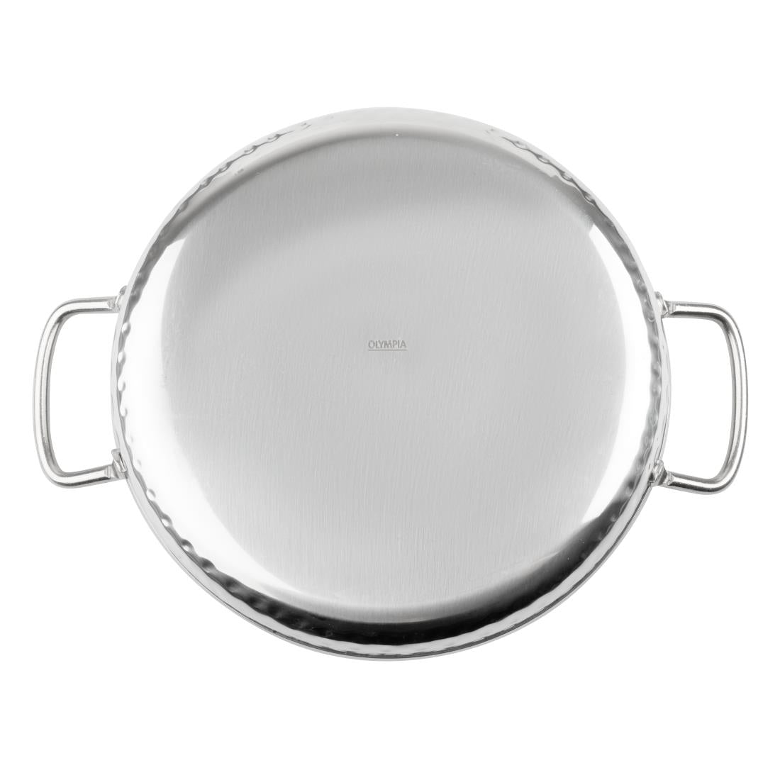 Olympia Table Presentation Handled Dish Stainless Steel Hammered 180mm
