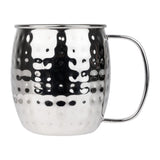 Olympia Barware Hammered Stainless Steel Mug 440ml