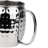 Olympia Barware Hammered Stainless Steel Mug 440ml