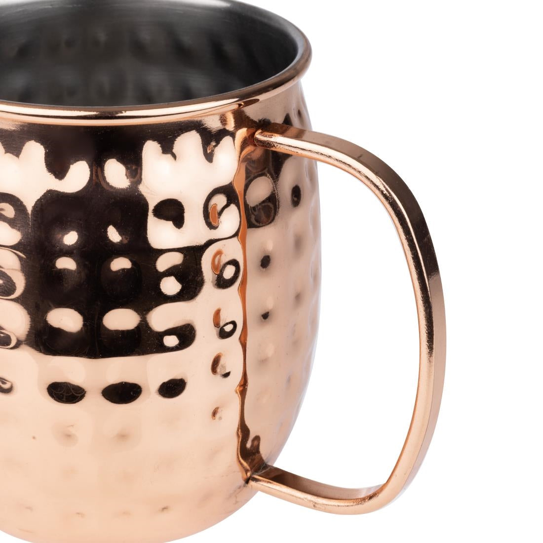 Olympia Barware Hammered Stainless Steel Copper Coated Mug 440ml