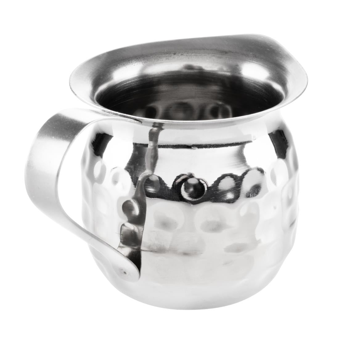 Olympia Hammered Stainless Steel Mini Milk Jug 78ml (6 Pack)