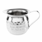 Olympia Hammered Stainless Steel Mini Milk Jug 120ml (6 Pack)