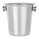 Olympia Ice Bucket with Handles and Etch Detail Stainless Steel 1050ml