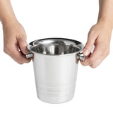 Olympia Ice Bucket with Handles and Etch Detail Stainless Steel 1050ml