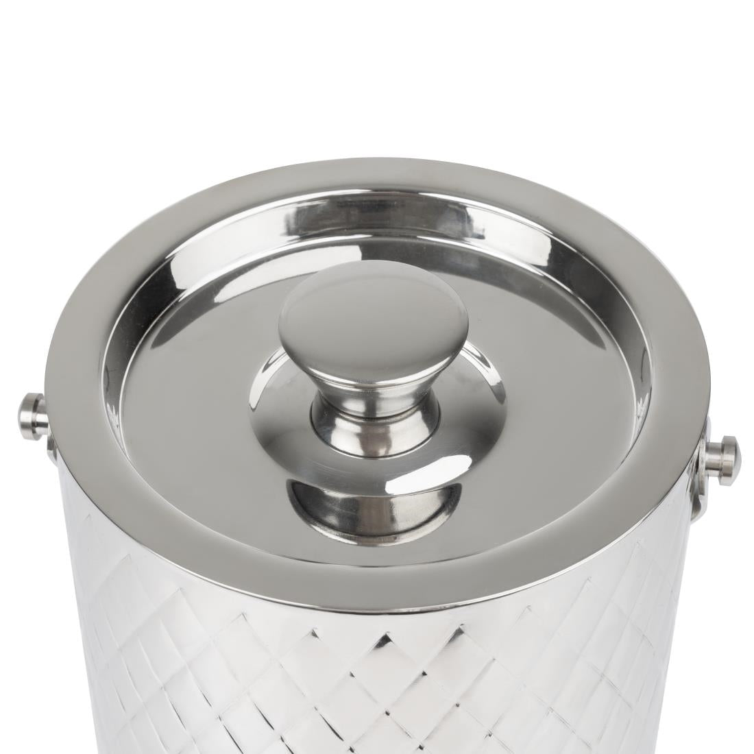 Olympia Geo Double Wall Ice Bucket Stainless Steel 1950ml