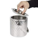 Olympia Geo Double Wall Ice Bucket Stainless Steel 1950ml