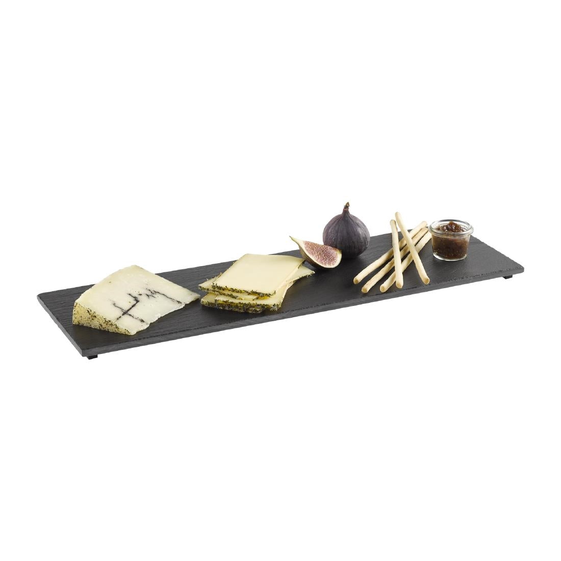 APS Natural Slate Tray GN 2/4 Black 530x162mm