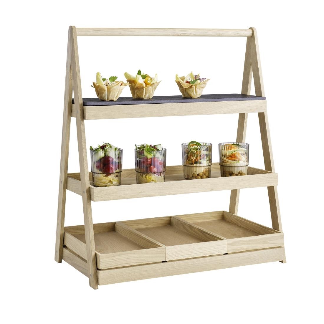 APS Valo Three-Tier Wooden Tray 555x325x640mm