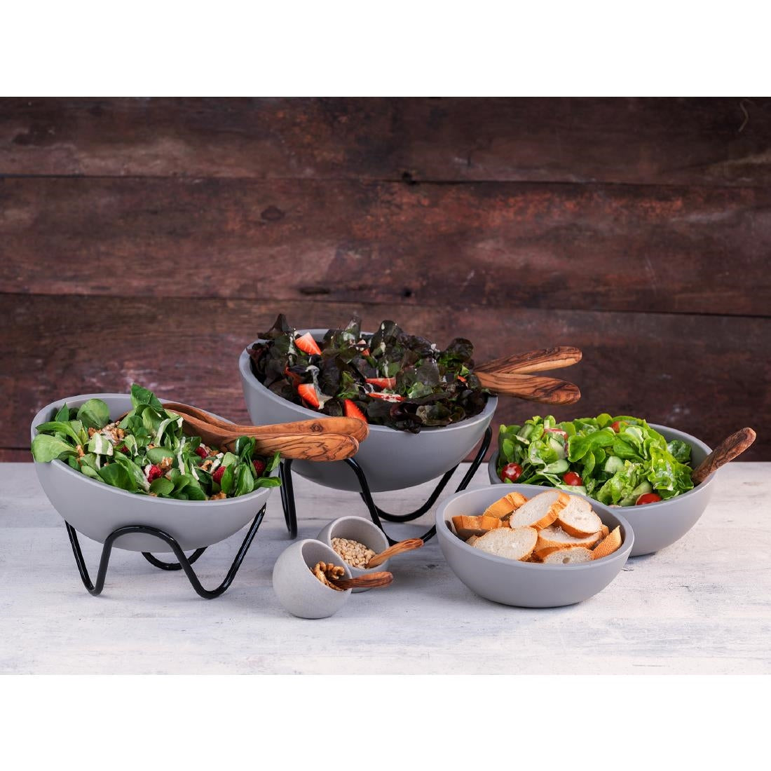 APS Buffet Stand Wave Black 200x95mm