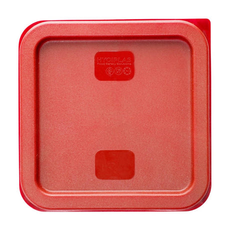 Hygiplas Square Food Storage Container Lid Red Small