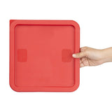 Hygiplas Square Food Storage Container Lid Red Large