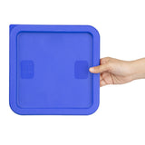 Hygiplas Square Food Storage Container Lid Blue Medium