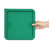 Hygiplas Square Food Storage Container Lid Green Large