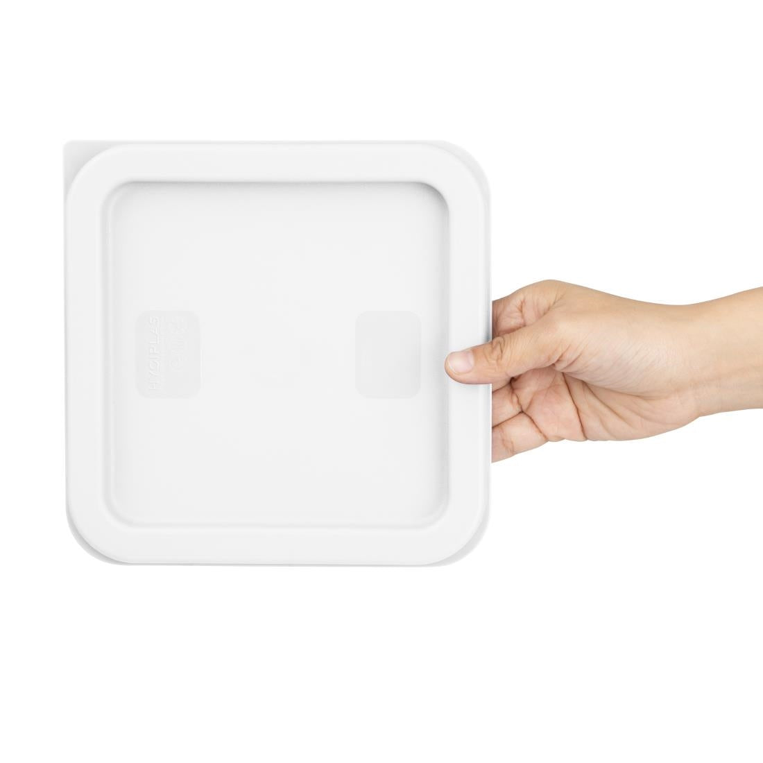 Hygiplas Square Food Storage Container Lid White Small