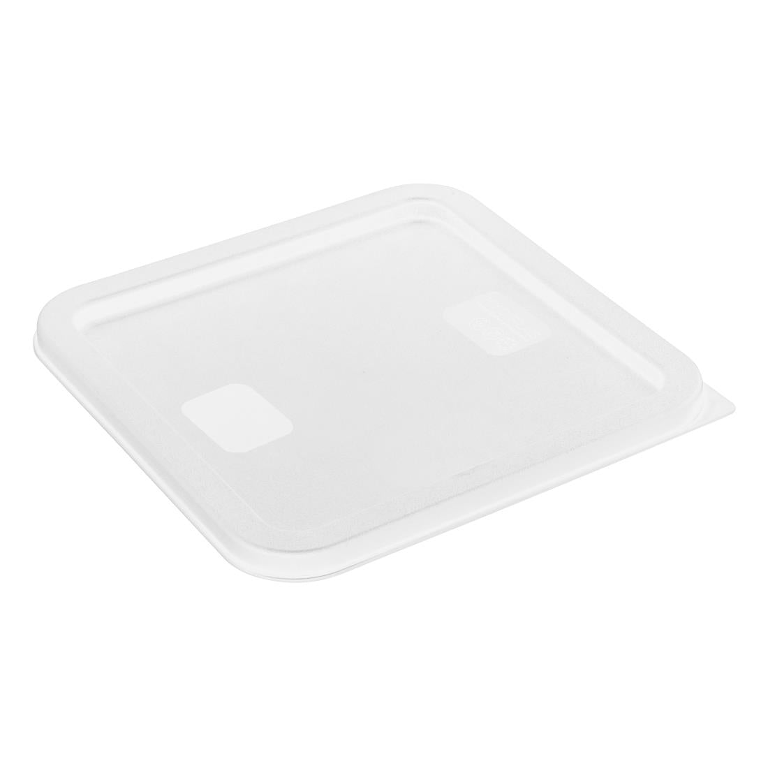 Vogue Square Food Storage Container Lid White Medium