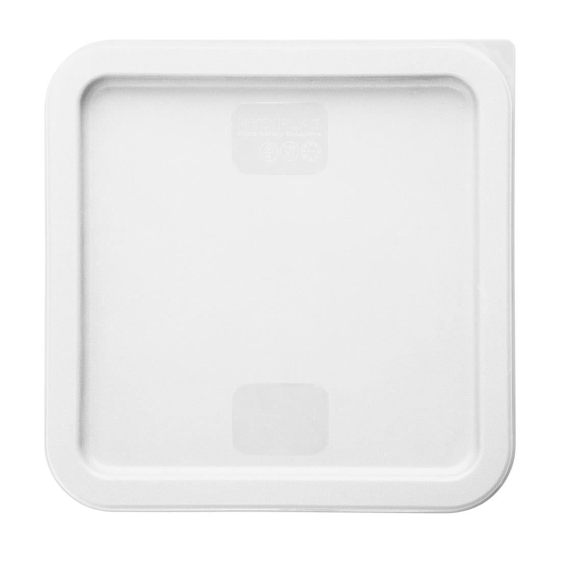 Vogue Square Food Storage Container Lid White Medium