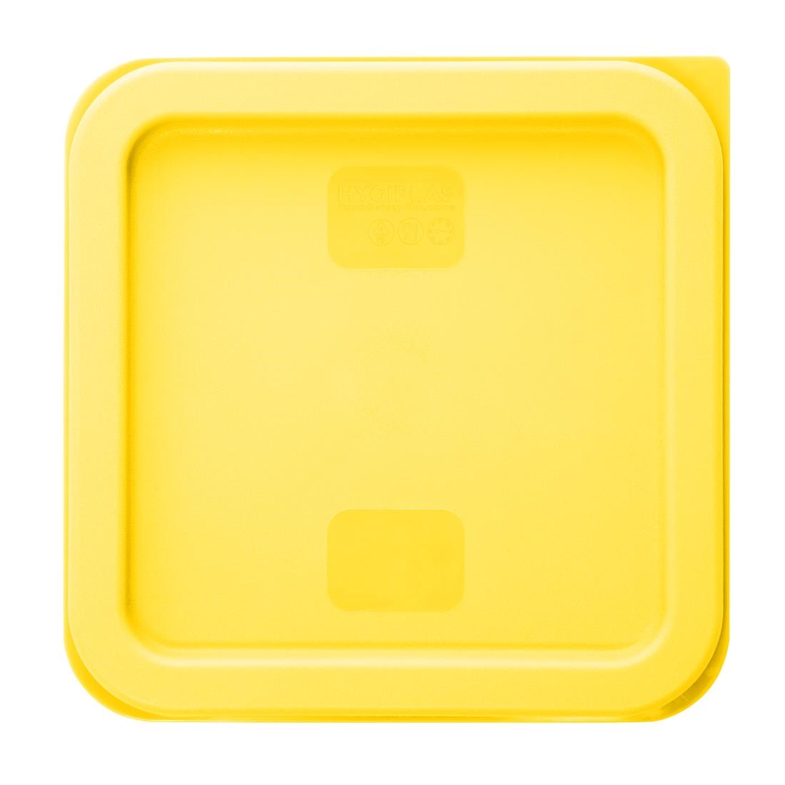 Hygiplas Square Food Storage Container Lid Yellow Small