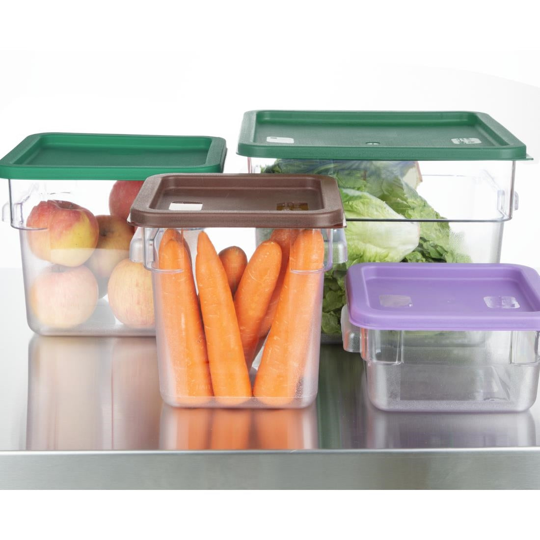 Hygiplas Square Food Storage Container Lid Yellow Small