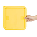 Hygiplas Square Food Storage Container Lid Yellow Large