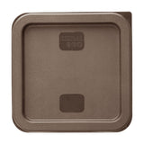 Hygiplas Square Food Storage Container Lid Brown Small