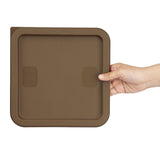 Hygiplas Square Food Storage Container Lid Brown Medium
