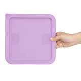 Hygiplas Square Food Storage Container Lid Purple Medium