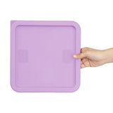 Hygiplas Square Food Storage Container Lid Purple Large