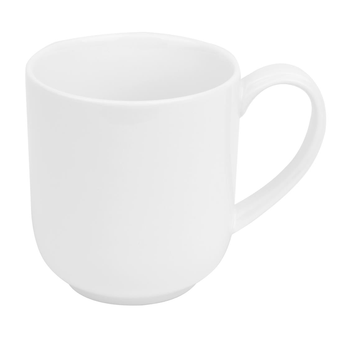 Olympia Whiteware Large Rounded Mugs 410ml (6 Pack)