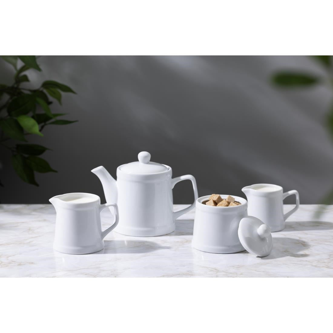 Olympia Whiteware Pier Teapots 500ml (2 Pack)