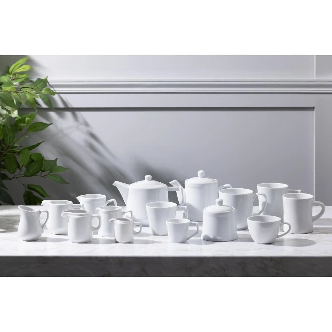 Olympia Whiteware Deco Cups 150ml (6 Pack)