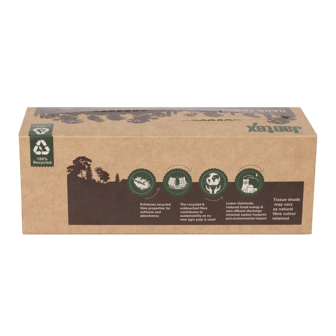 Jantex Green 100% Recycled Hand Towel 1ply 3600 sheets