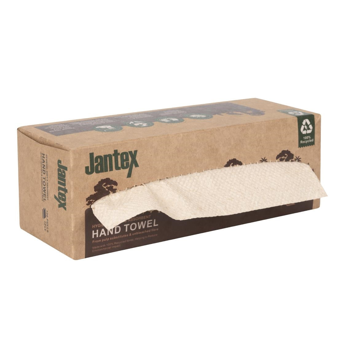 Jantex Green 100% Recycled Hand Towel 1ply 3600 sheets