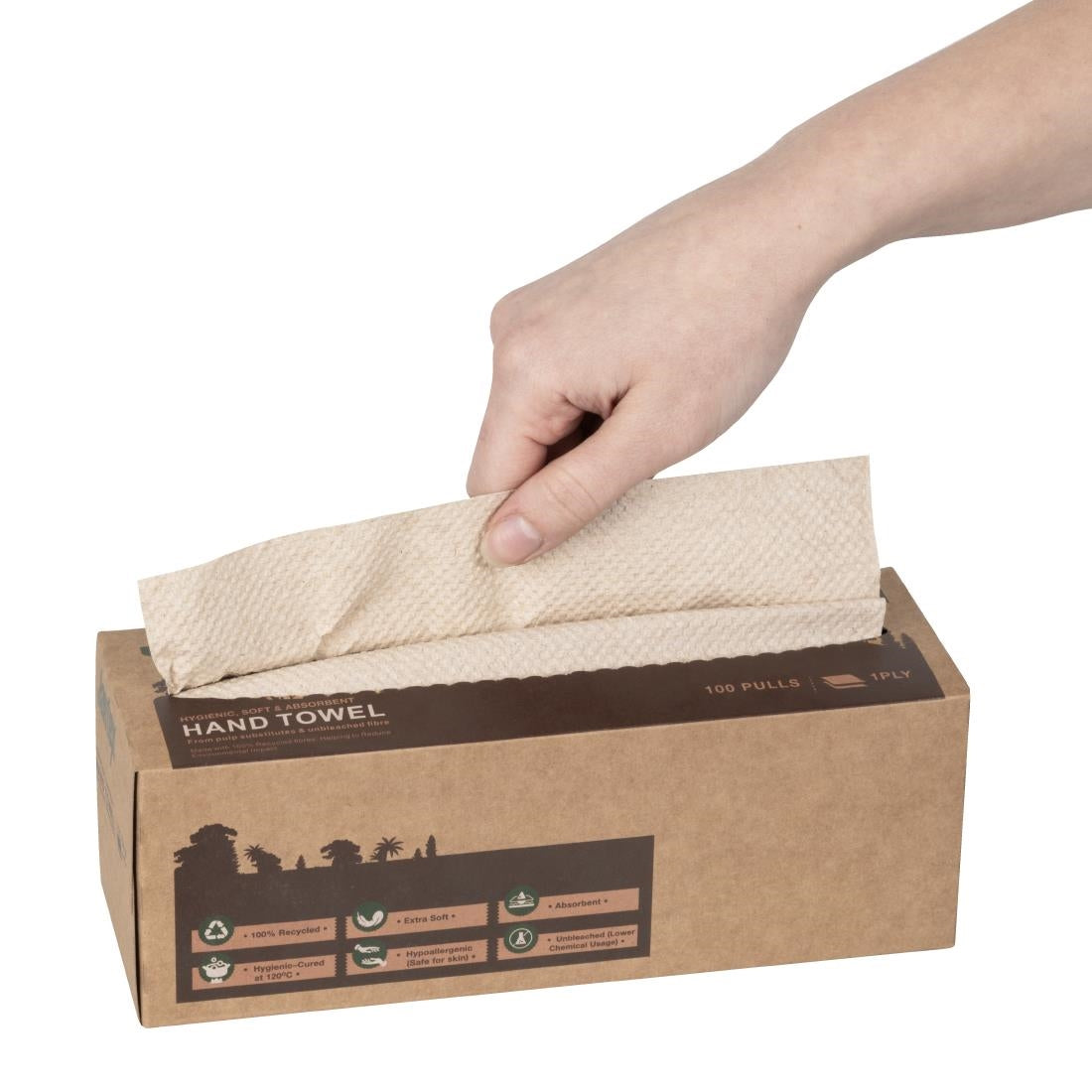 Jantex Green 100% Recycled Hand Towel 1ply 3600 sheets