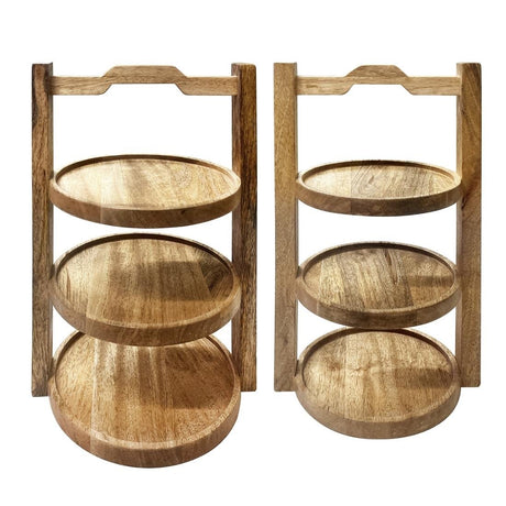 Olympia 3-Tier Stand Mango Wood for 150mm Plates